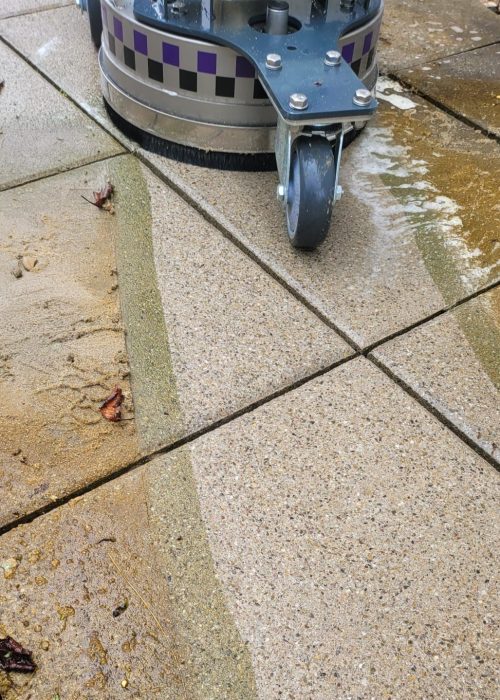 Bild einer Steinreinigung